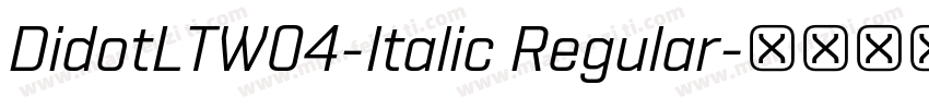 DidotLTW04-Italic Regular字体转换